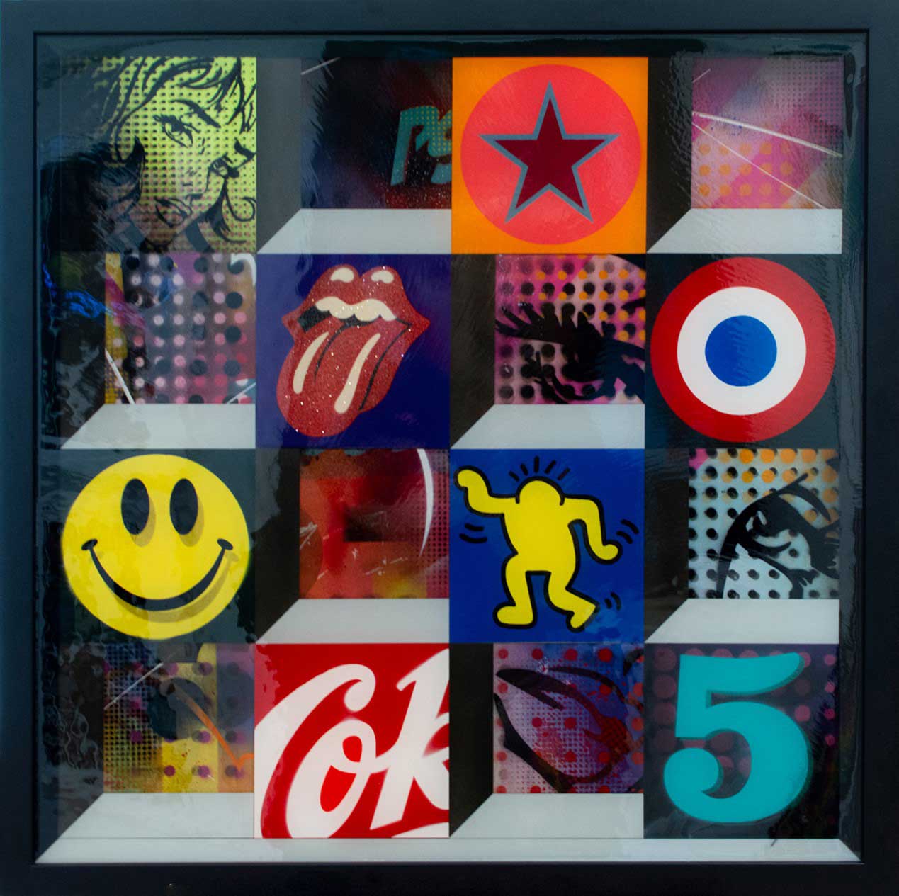 Elements of Pop 5 - mixed media art by TBOY