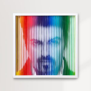 George Michael (Rainbow) Painting on Glass By Veebee - Original