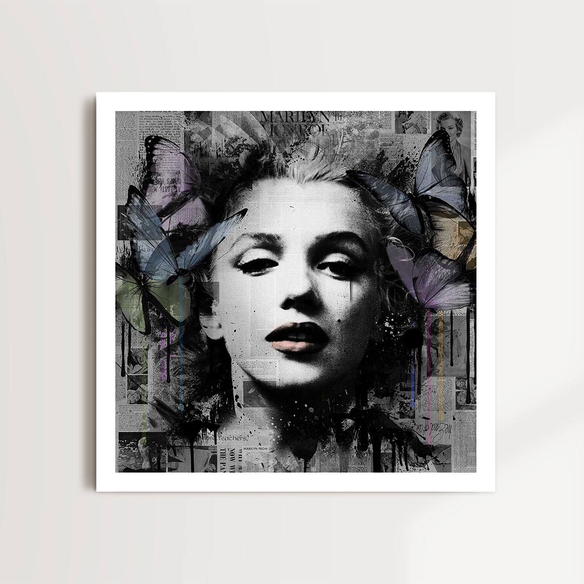 Marilyn Monroe - Ghosts by VeeBee in white frame