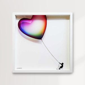 Balloon Heart on Glass By Veebee