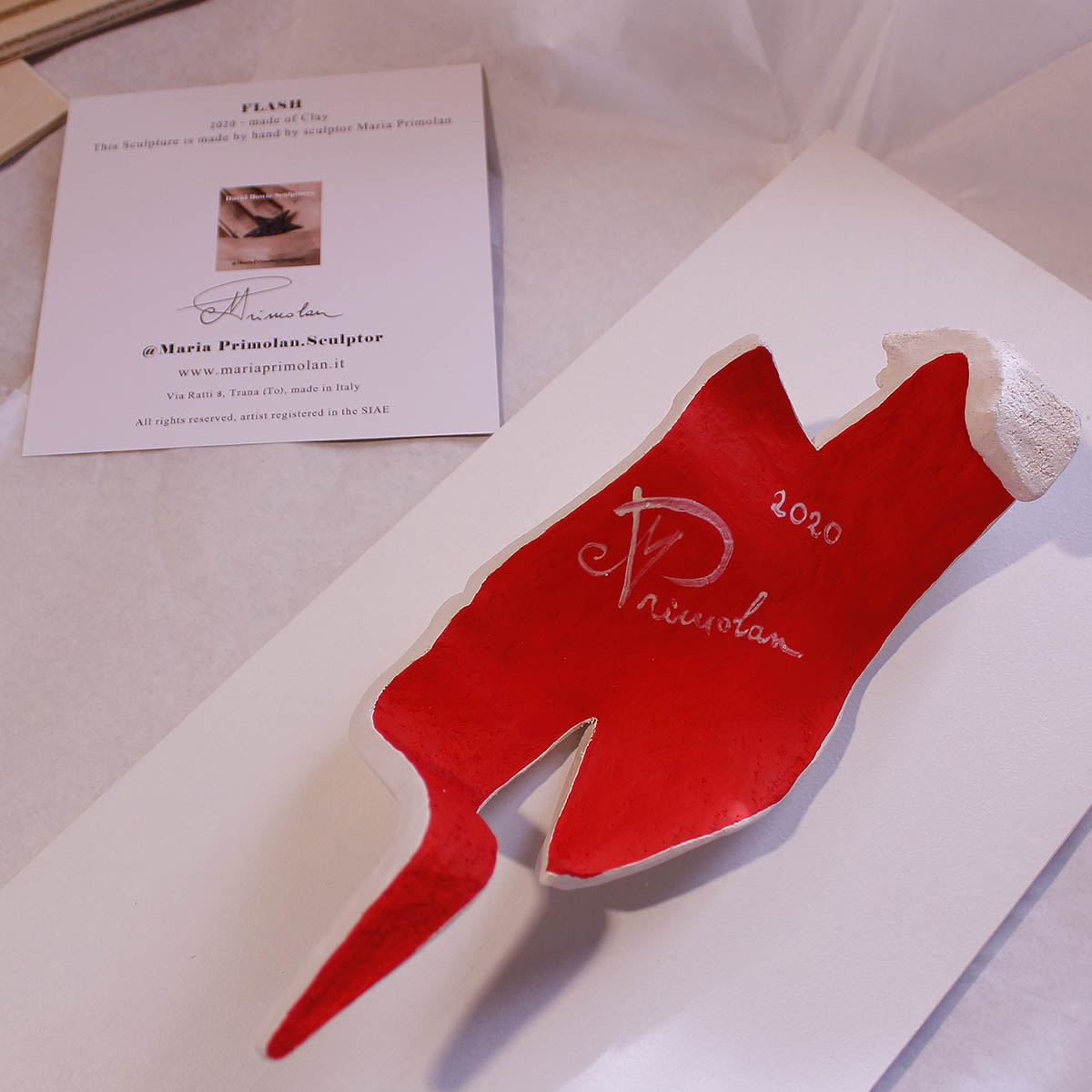 David Bowie Flash Red LED Sculpture By Maria Primolan - Image 4