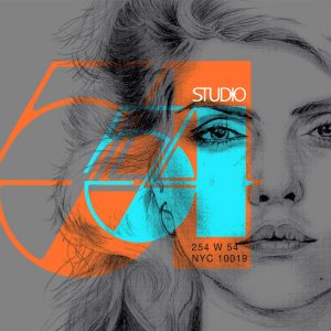 Studio 54 - Debbie Harry (Grey, Orange & Aqua) By Louis Sidoli