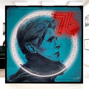 The Visitor - David Bowie (Teal) By Louis Sidoli