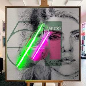 "Studio 54" Debbie Harry / Blondie aluminium and neon artwork by Louis Sidoli