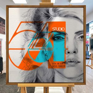 Studio 54 Debbie Harry/Blondie in a walnut frame