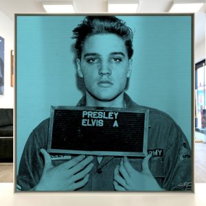 "Most Wanted" Elvis (Aqua) - Small