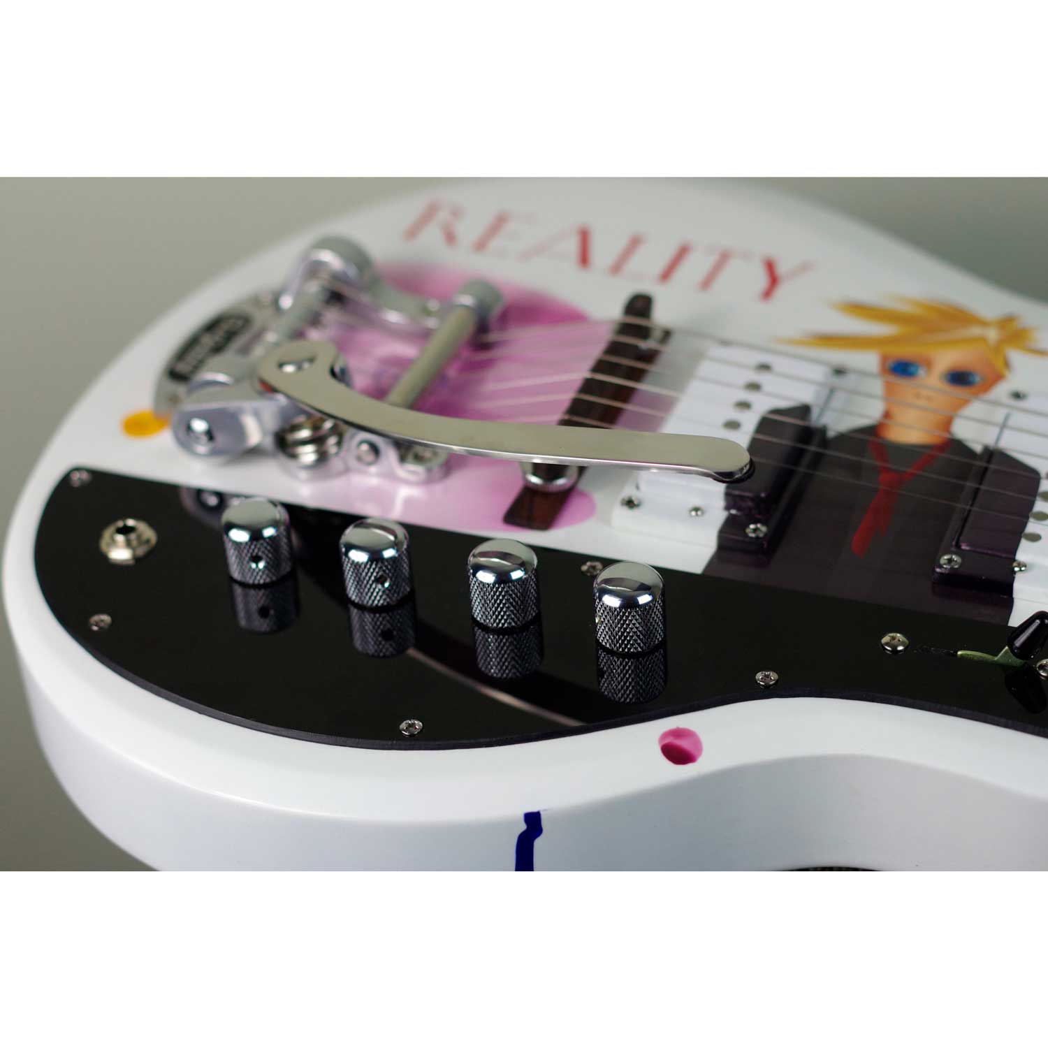 A David Bowie Tribute Guitar (detail) by Nick Burman