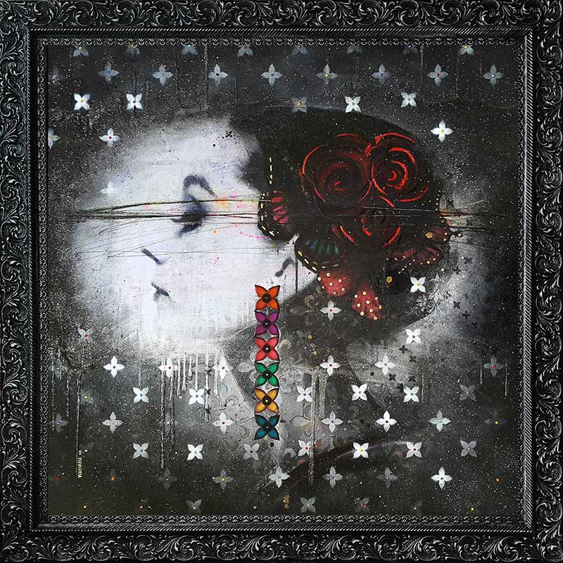 Audrey Hepburn On Canvas (Original) by VeeBee