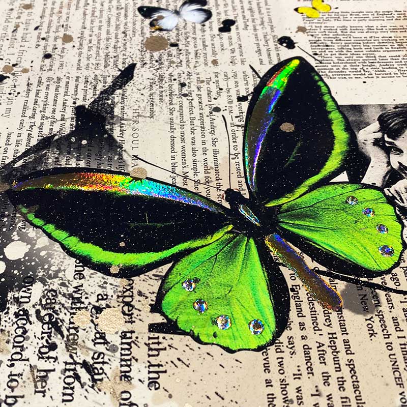 Audrey Hepburn (Illuminated) By Veebee - detail