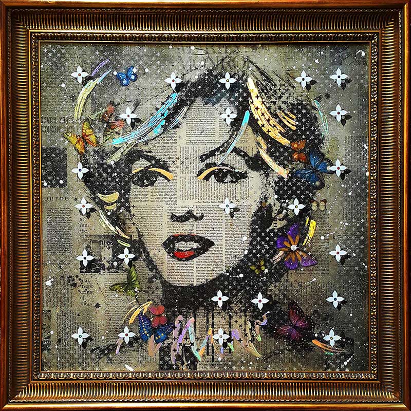 Marilyn Monroe On Canvas (Original) by VeeBee