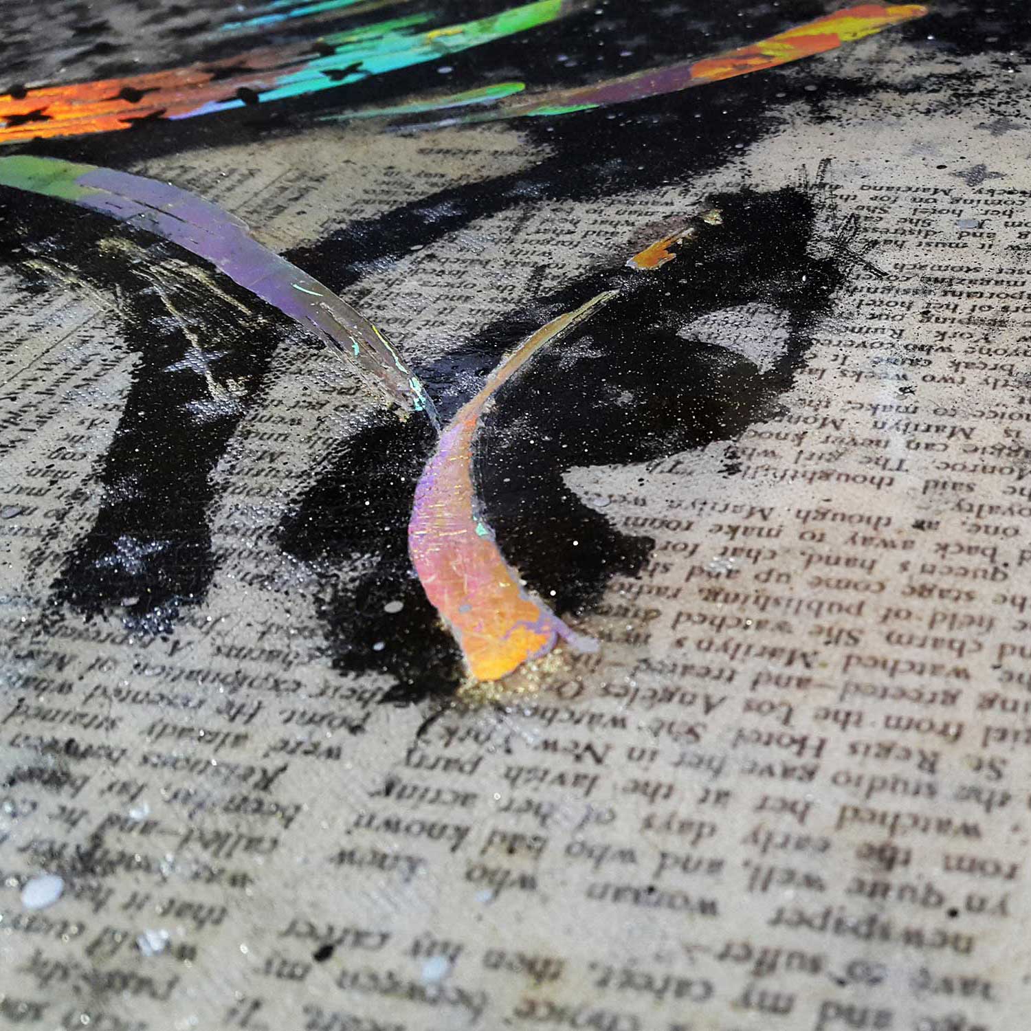 Marilyn Monroe On Canvas (Original) by VeeBee - detail