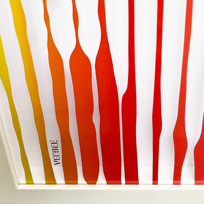 Marilyn Monroe (Rainbow) Painting on Glass By Veebee - Original - detail