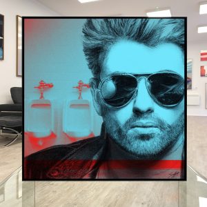 "Let's Go Outside" George Michael (Solid Blue) by Louis Sidoli