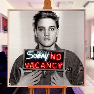 "Heartbreak Hotel" Elvis Presley Neon- Silver