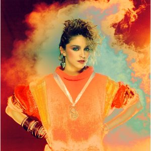 Limited edition print of Madonna "Orange Smoke, 1984" by Brian Aris
