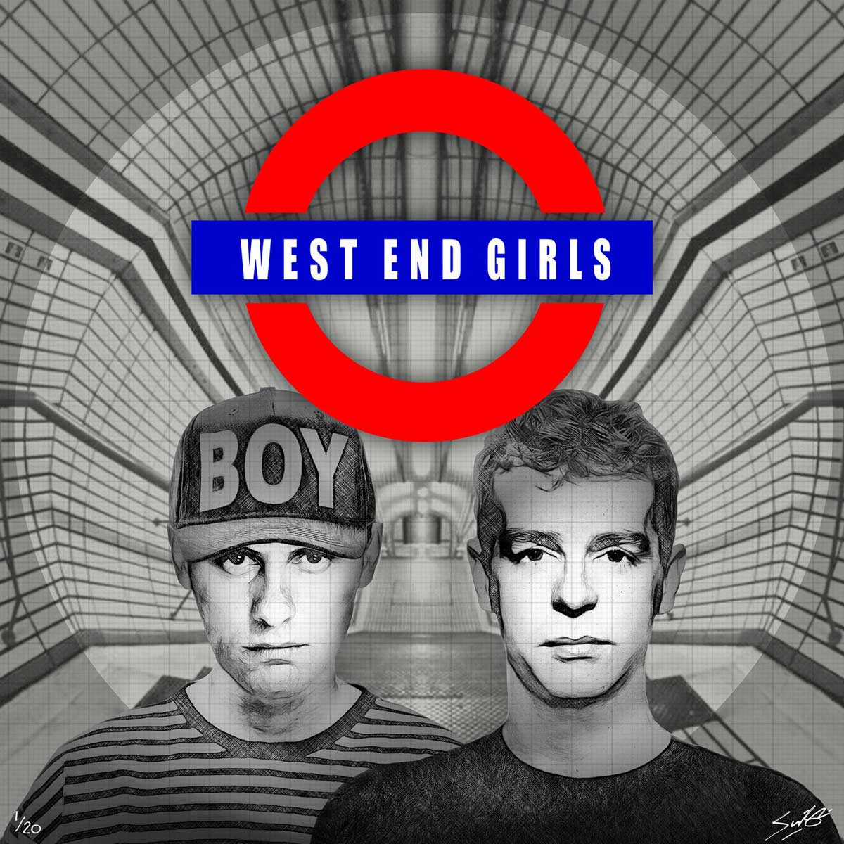 "West End Girls" Pet Shop Boys. A limited edition fine art print by Louis Sidoli.