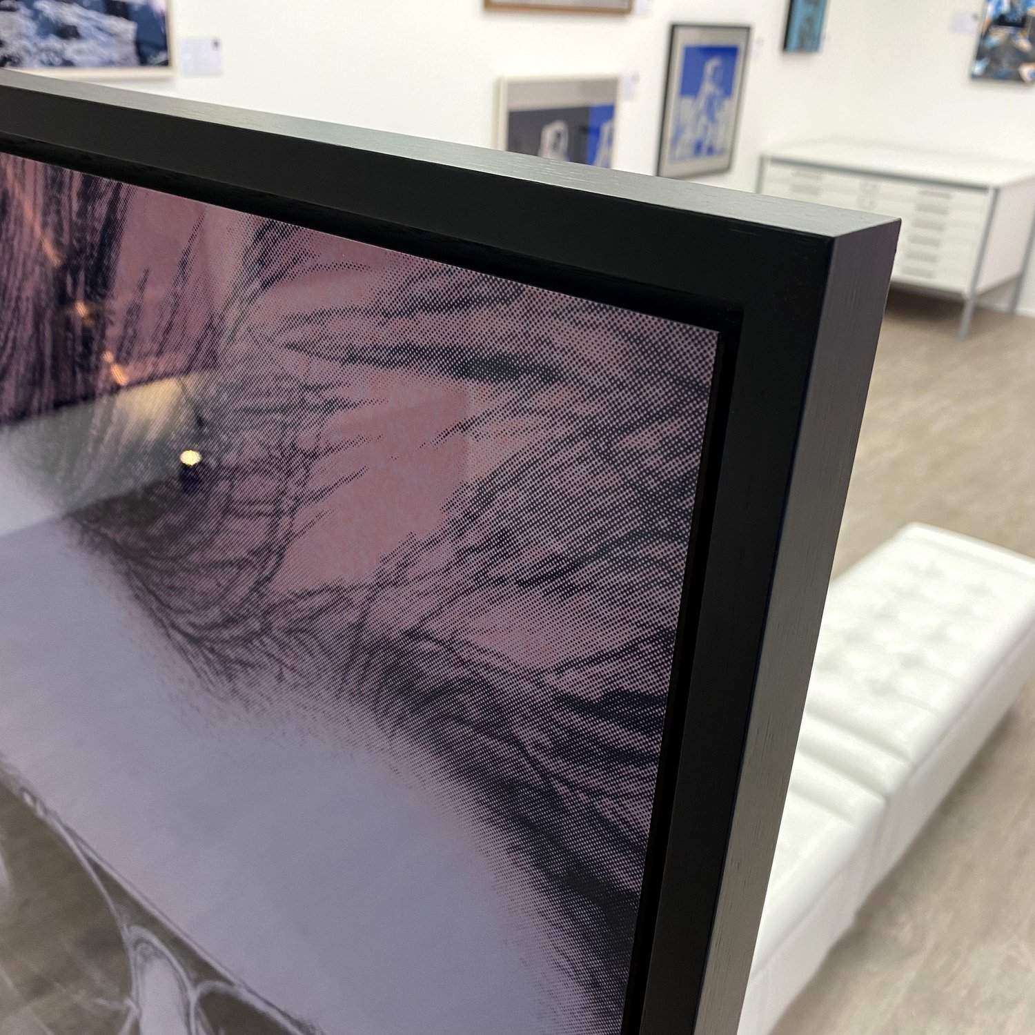 "Let's Go Outside" George Michael (Solid Black, Red) - aluminium and neon artwork by Louis Sidoli