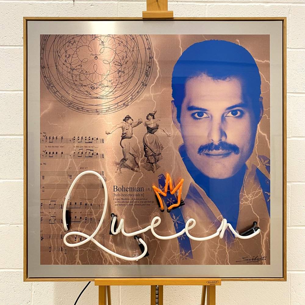"Bohemian Rhapsody" (Freddie Mercury) - original neon artwork by Louis Sidoli