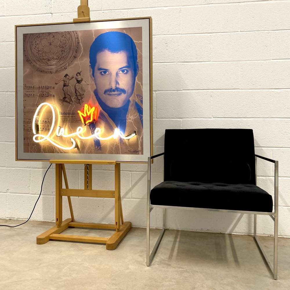 "Bohemian Rhapsody" (Freddie Mercury) - original neon artwork by Louis Sidoli