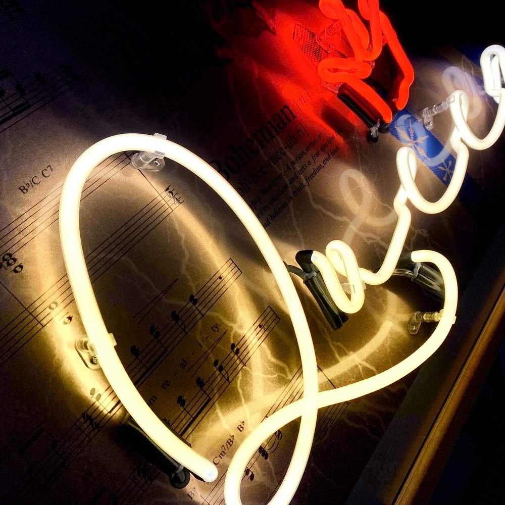 "Bohemian Rhapsody" (Freddie Mercury) - original neon artwork by Louis Sidoli