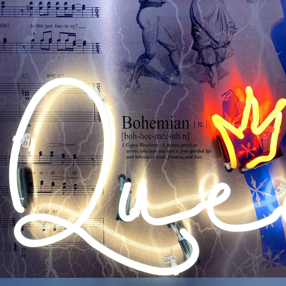 "Bohemian Rhapsody" (Freddie Mercury) - original neon artwork by Louis Sidoli
