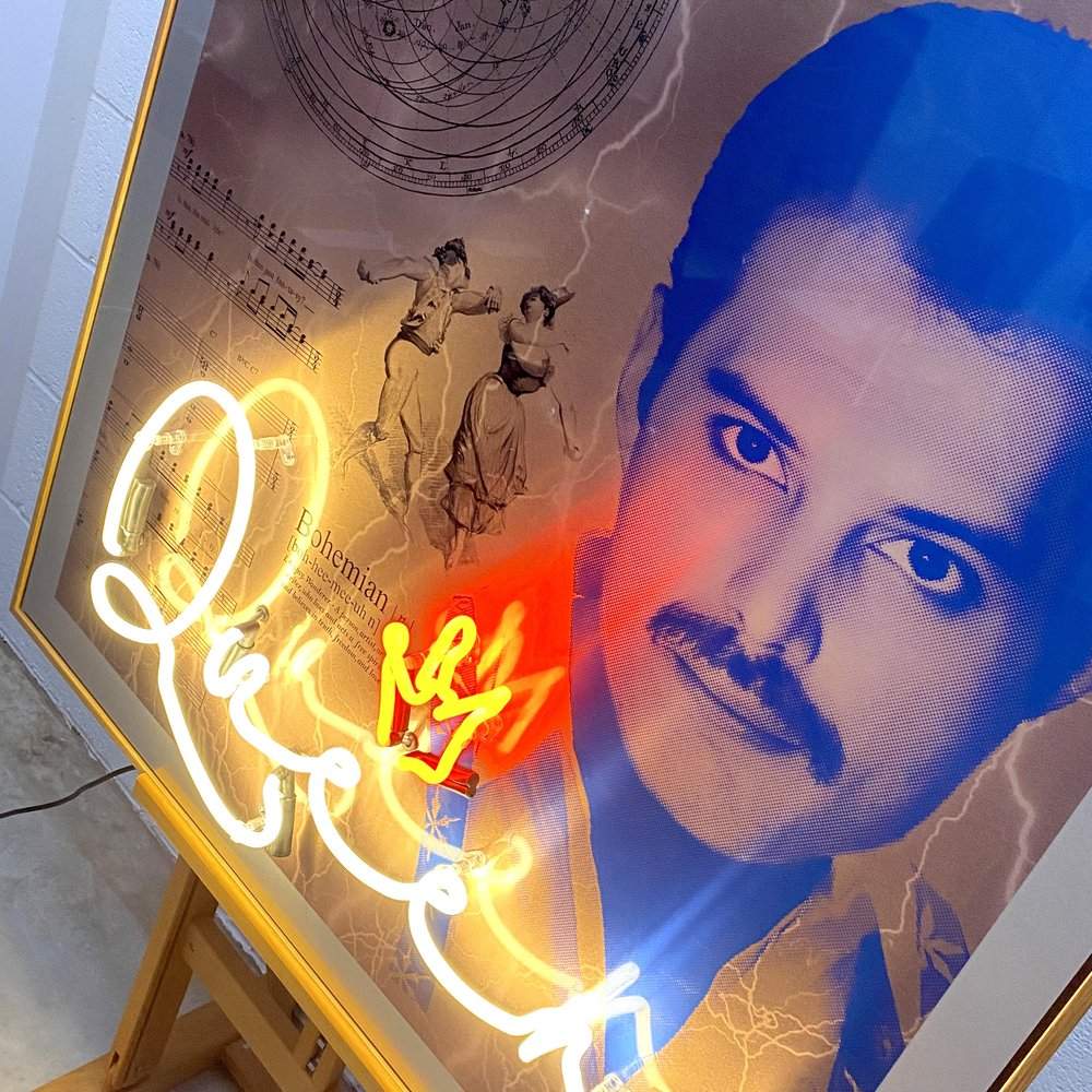 "Bohemian Rhapsody" (Freddie Mercury) - original neon artwork by Louis Sidoli