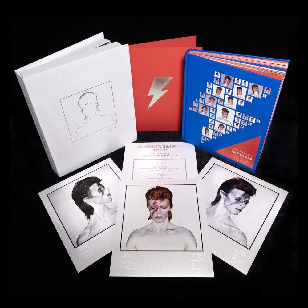 Aladdin Sane 50 Years Ltd Edition Book and 3 Prints