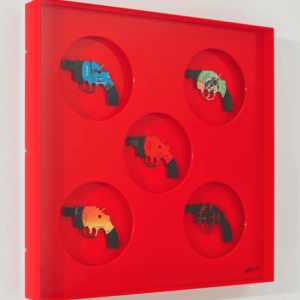 Clash Guns – Five Guns. Limited edition vinyl art by Keith Haynes.