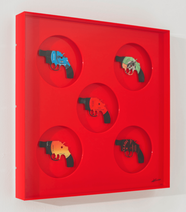 Clash Guns – Five Guns. Limited edition vinyl art by Keith Haynes.