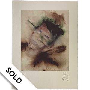David Bowie – Dead Head Lithograph Self Portrait “Outside” Hand-Signed - SOLD