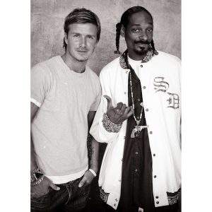 David Beckham with Snoop Dogg photographed by Brian Aris