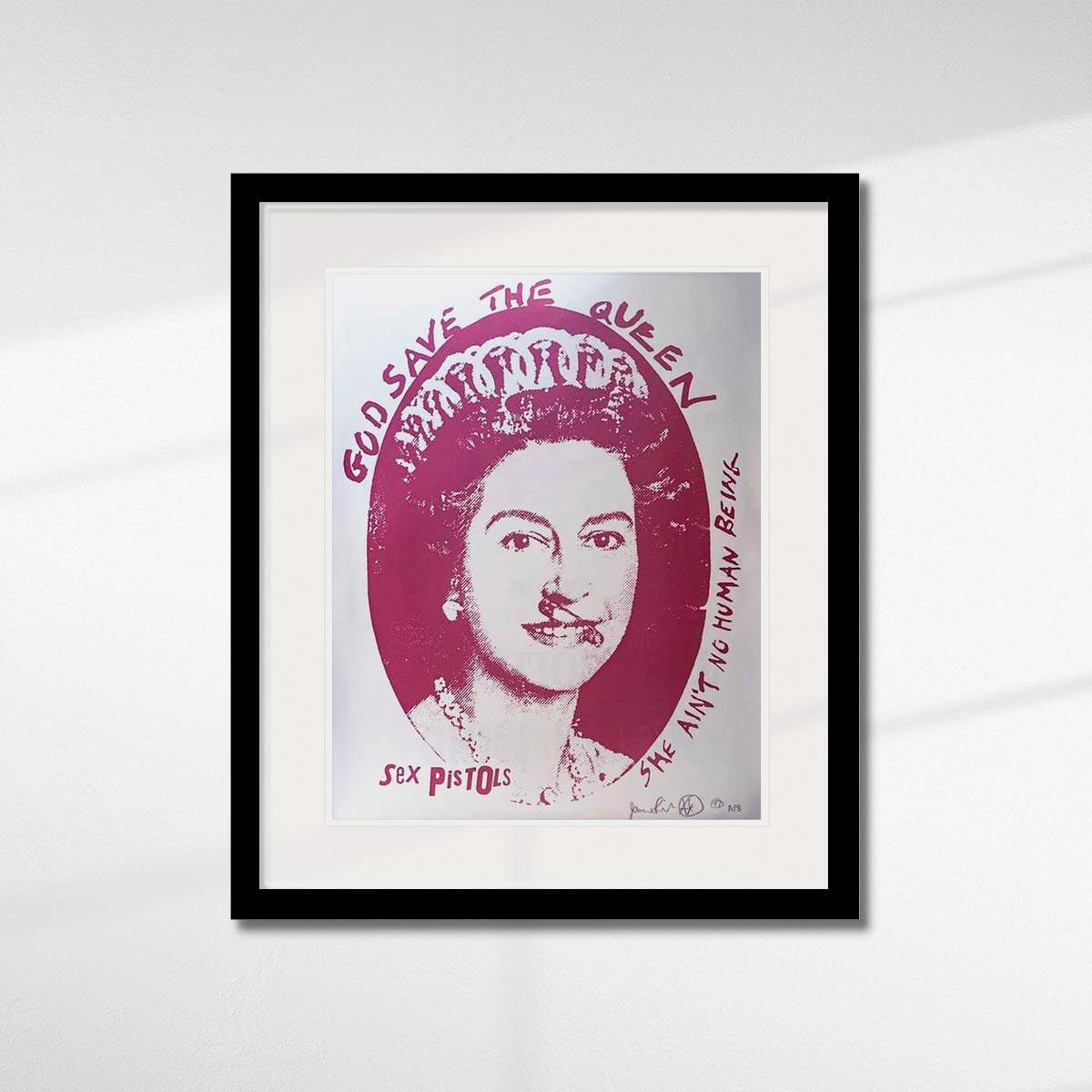 God Save the Queen (red on white)- Jamie Reid