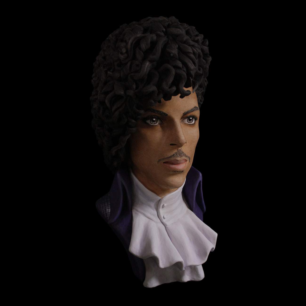 Prince - Sculpture (Bust) Painted Clay by Maria Primolan