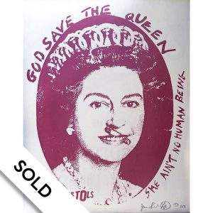 God Save the Queen (red on white)- Jamie Reid - SOLD