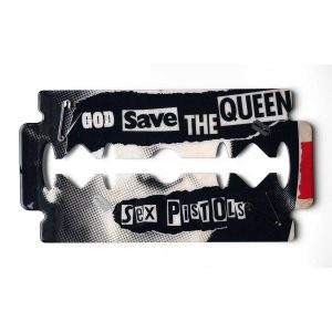 God Save The Queen (Sex Pistols) Razor Blade by Keith Haynes