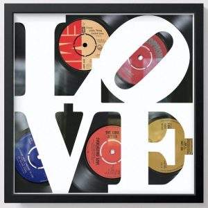 L O V E by Keith Haynes cut from 7" vinyl love songs