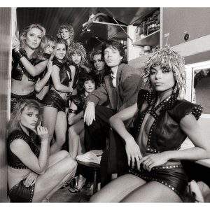 Limited edition print of Mick Jagger with Dancers, Paris 1983 by Brian Aris