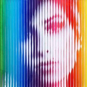 Amy Winehouse (Rainbow) print by Veebee