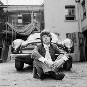 Mick Jagger with his Aston Martin DB6, 1966 — Limited Edition Print by Gered Mankowitz