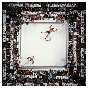 Muhammad Ali vs. Cleveland Williams overhead shot, 1966 — Limited Edition Print by Neil Leifer