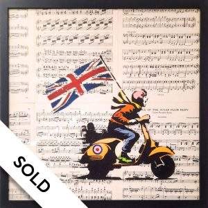 Scooter on Vintage Sheet Music by Veebee - SOLD