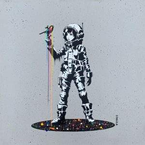 Space Girl Space Bird by Veebee