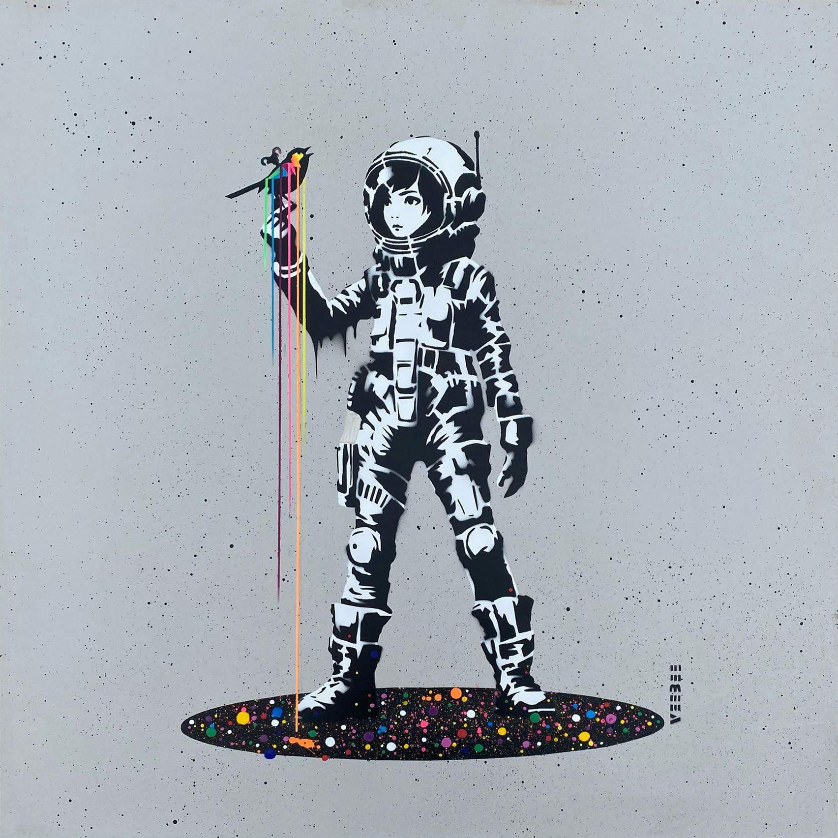 Space Girl Space Bird by Veebee