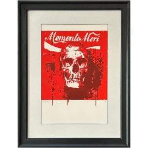Memento Morí - 3 colour screen print by Zinsky.