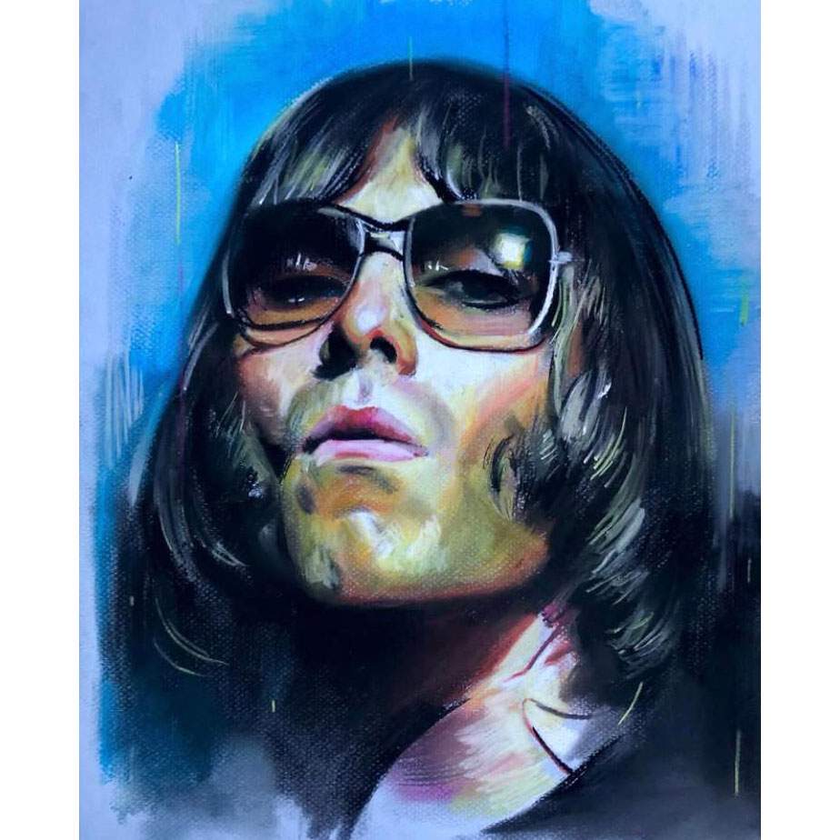 Liam Gallagher (Oasis) - Pastel Pencil on Paper by Zinsky