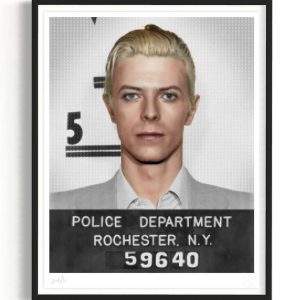 David Bowie Mugshot by Nick Holdsworth (Paper Print)