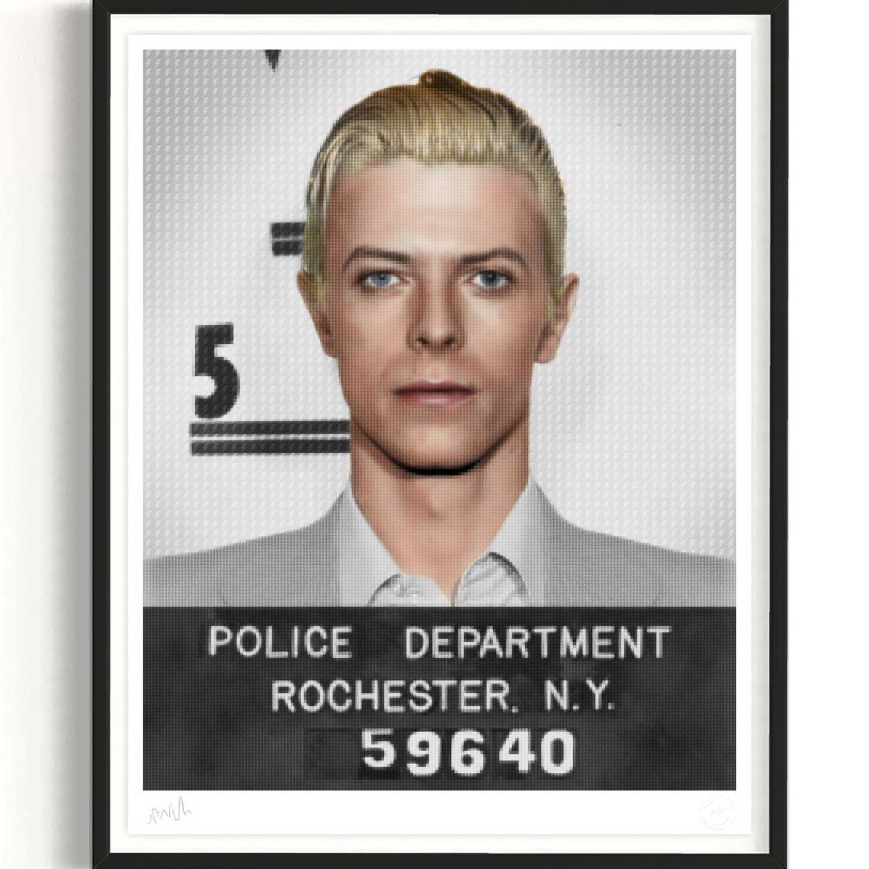 David Bowie Mugshot by Nick Holdsworth (Paper Print)