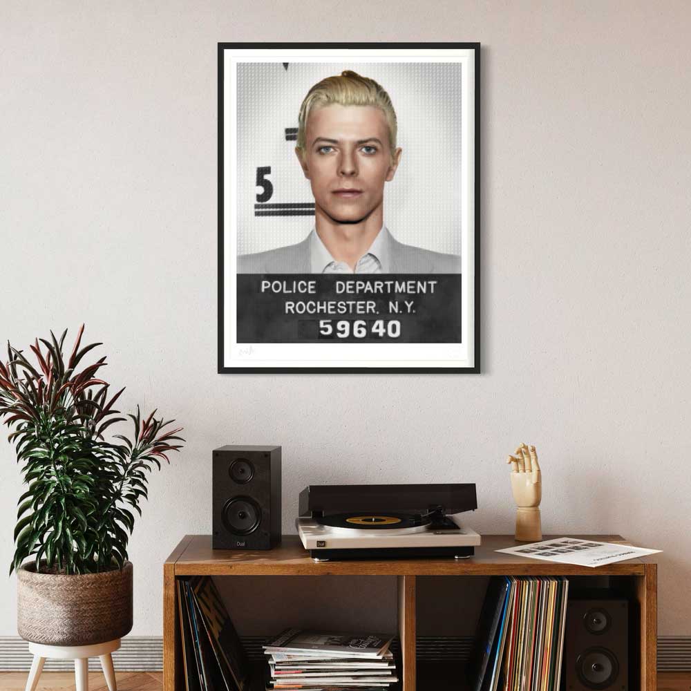 David Bowie Mugshot by Nick Holdsworth (Paper Print)