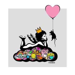 Angel and Rat - Limited Edition Print by Veebee