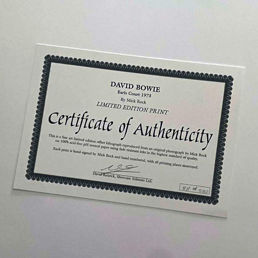 David Bowie Earls Court 1973 Print by Mick Rock